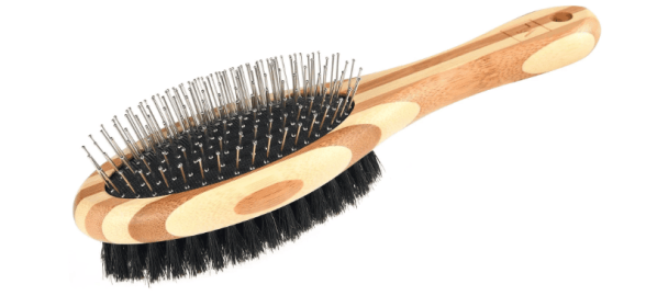 Vibrant Life Bamboo Dog Finishing and Detangling Combo Brush